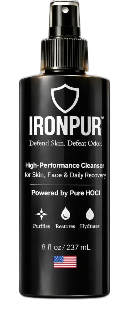 IRONPUR™ hypochlorous acid spray for underarms — 3-ingredient armpit refresh mist